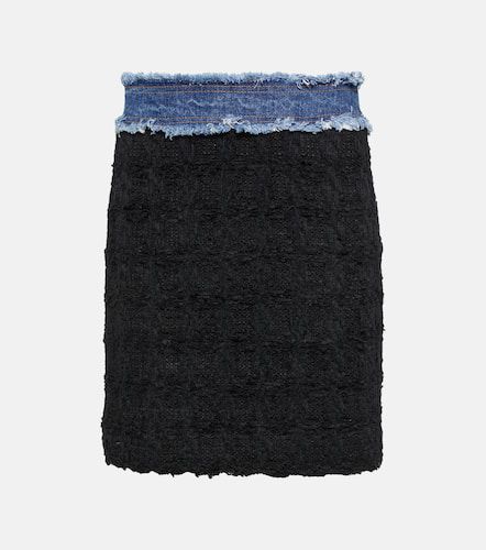 Denim-trimmed bouclÃ© miniskirt - Dolce&Gabbana - Modalova