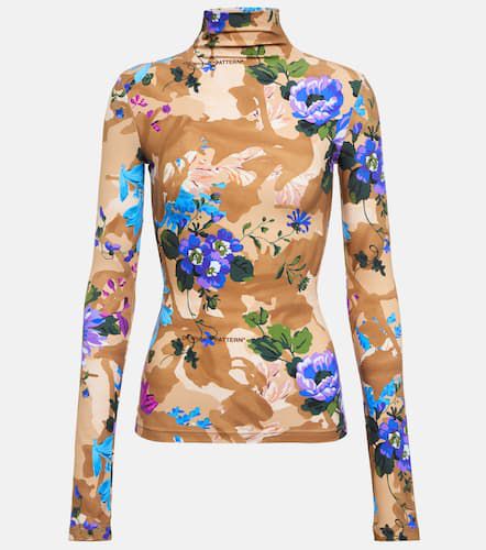 Floral jersey turtleneck top - Off-White - Modalova