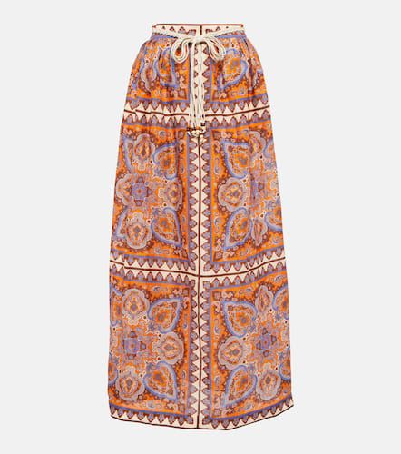 Halcyon printed linen maxi skirt - Zimmermann - Modalova