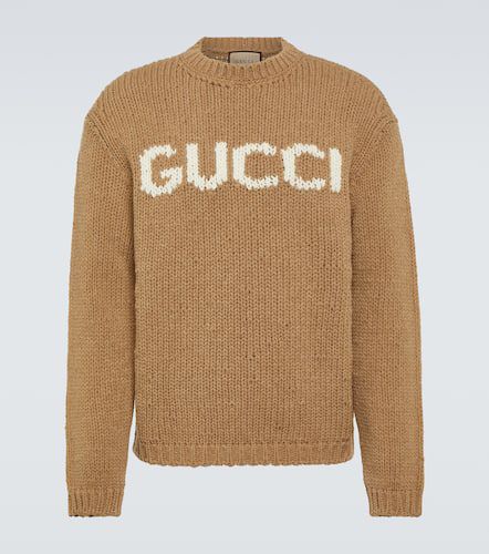 Jersey de lana con intarsia del logo - Gucci - Modalova