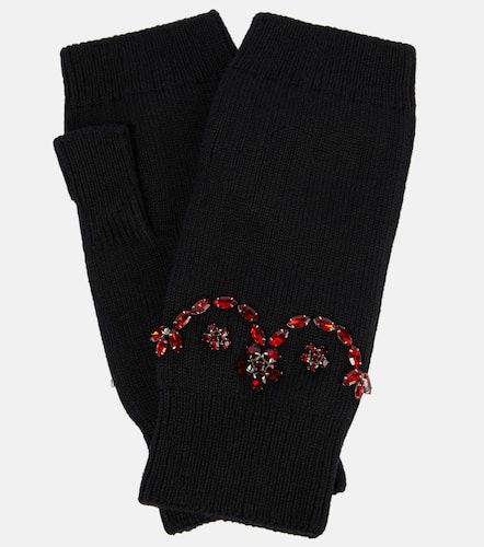 Embellished cotton-blend fingerless gloves - Simone Rocha - Modalova