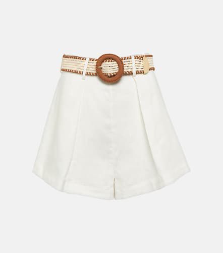 Halliday high-rise linen shorts - Zimmermann - Modalova