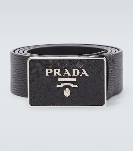 Cinturón de piel Saffiano con logo - Prada - Modalova