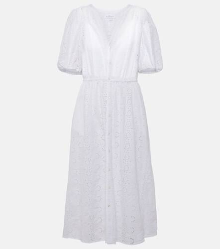 Broderie anglaise cotton midi dress - Velvet - Modalova