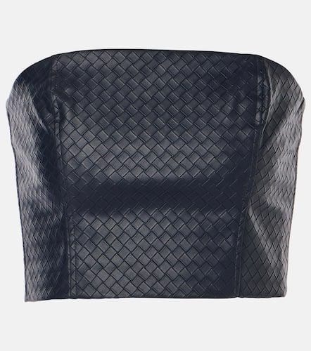 Woven faux leather bandeau top - Rotate - Modalova