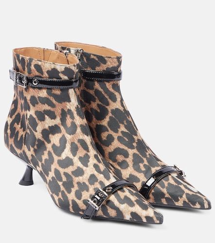 Ganni Botines de satén estampados - Ganni - Modalova