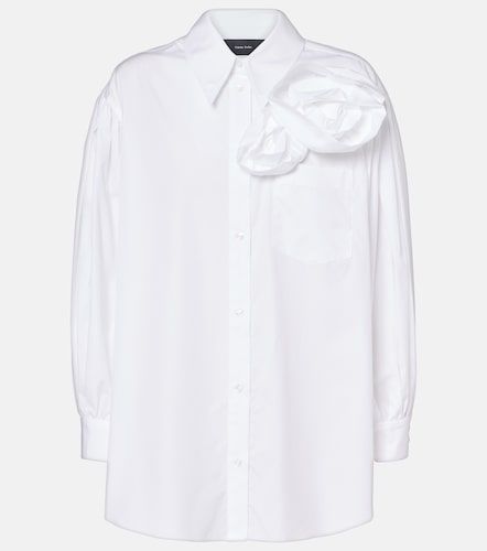 Camicia in cotone con applicazioni floreali - Simone Rocha - Modalova