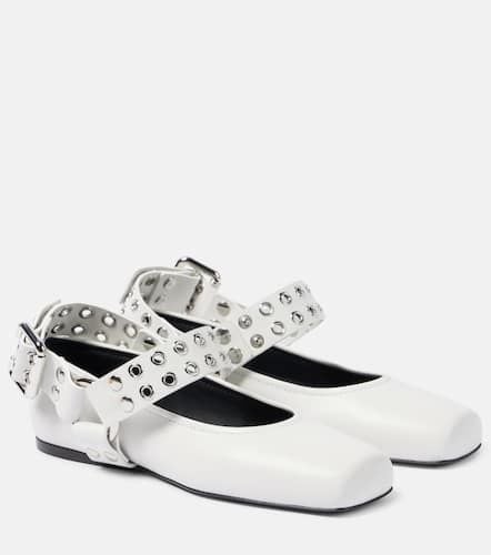 AlaÃ¯a Embellished leather ballet flats - Alaia - Modalova