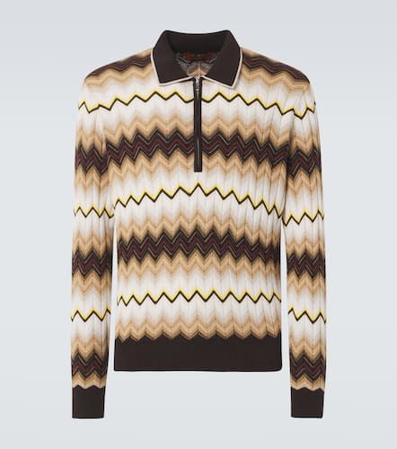 Zigzag cotton and wool half-zip sweater - Missoni - Modalova