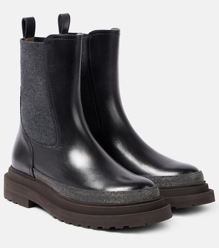 Monili leather Chelsea boots - Brunello Cucinelli - Modalova