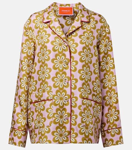 Chemise de pyjama en soie à fleurs - La DoubleJ - Modalova