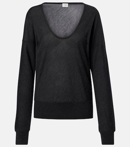 Pullover in lana e seta a coste - Tod's - Modalova