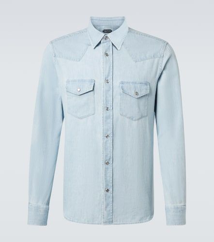 Camicia in chambray di cotone - Tom Ford - Modalova