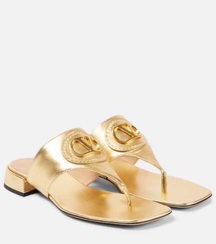 VLogo Signature metallic leather thong sandals - Valentino Garavani - Modalova