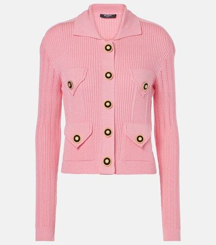 Balmain Cardigan aus Rippstrick - Balmain - Modalova