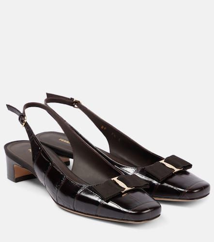 Slingback-Pumps Rivada 30 aus Leder - Ferragamo - Modalova