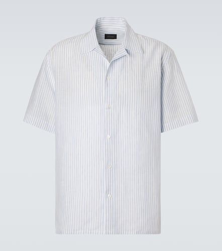 Camicia bowling in lino a righe - Brioni - Modalova