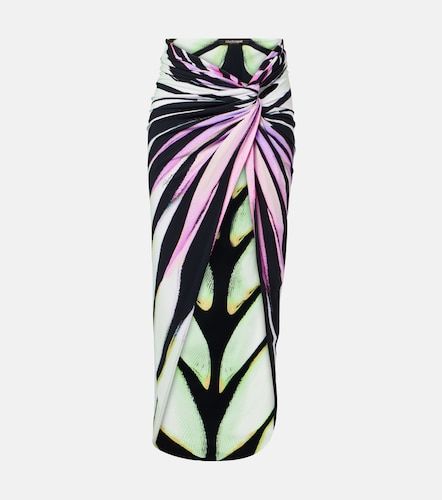 Gathered printed midi skirt - Roberto Cavalli - Modalova