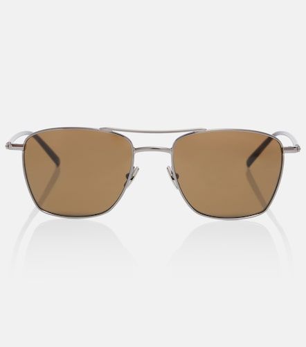 Occhiali da sole aviator con logo SL - Saint Laurent - Modalova