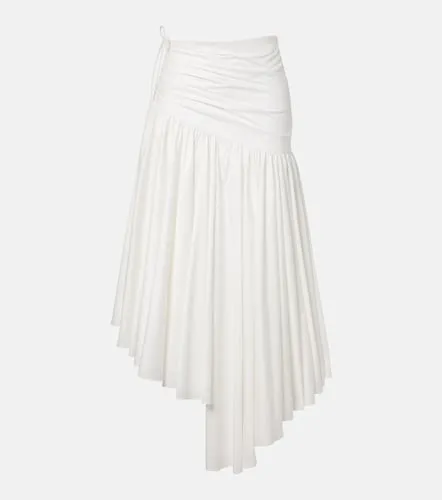 Asymmetric cotton poplin midi skirt - Self-Portrait - Modalova