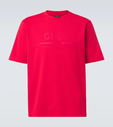 Camiseta de jersey en mezcla de algodón con logo - Gucci - Modalova