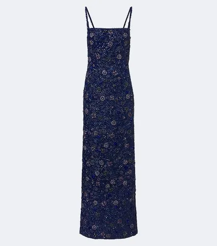 Crystal Midnight sequined silk minidress - La Fuori - Modalova