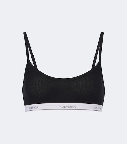Sienna ribbed-knit cotton-blend bralette - Calvin Klein Collection - Modalova