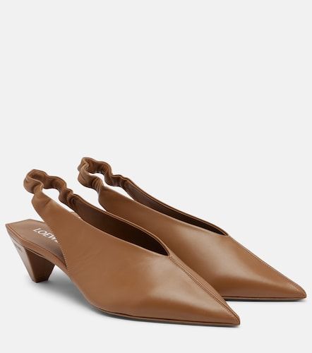 Origami leather slingback pumps - Loewe - Modalova