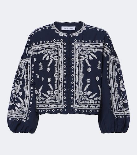 Drake embroidered cotton-blend jacket - Veronica Beard - Modalova