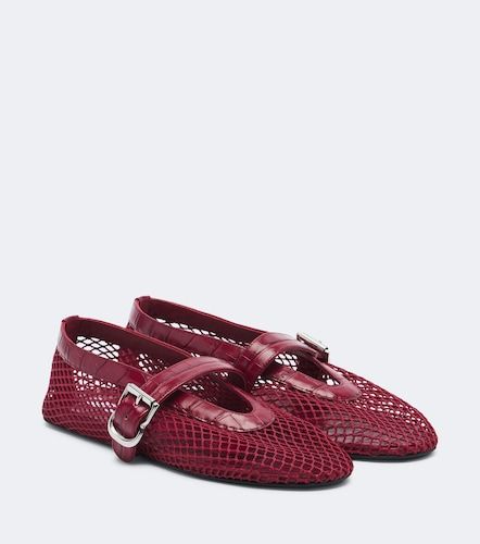 Alaïa Bailarinas de red con piel grabada - Alaia - Modalova