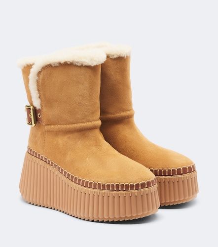 Chloé Stivaletti Nama in suede con plateau - Chloe - Modalova