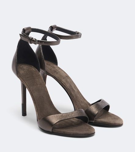 Monili metallic leather sandals - Brunello Cucinelli - Modalova