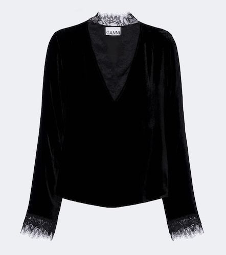 Ganni Top mit Spitze - Ganni - Modalova
