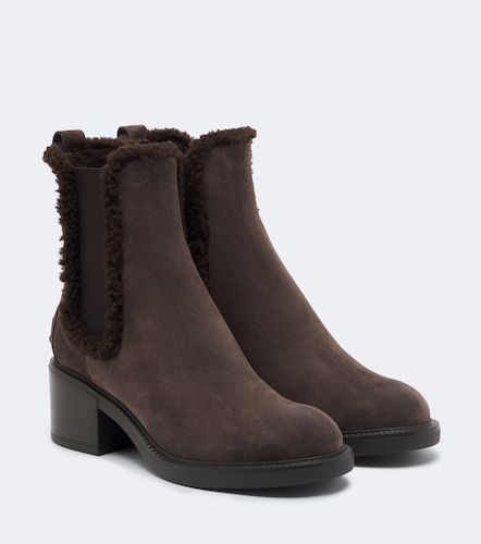 Stivaletti in suede con shearling - Tod's - Modalova