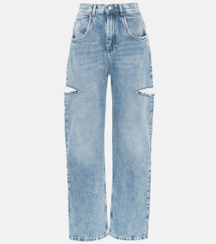 Cutout high-rise wide-leg jeans - Maison Margiela - Modalova