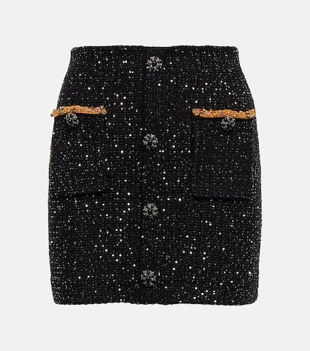 Sequined high-rise bouclÃ© miniskirt - Self-Portrait - Modalova