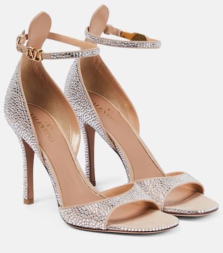 VLogo embellished leather sandals - Valentino Garavani - Modalova