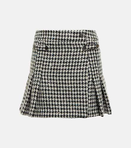 Sequined houndstooth tweed miniskirt - Rotate - Modalova