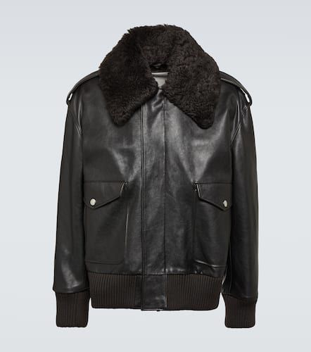 Burberry Shearling leather jacket - Burberry - Modalova