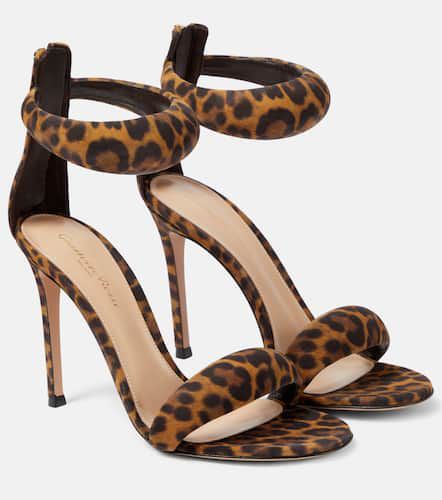 Bijoux leopard-print leather sandals - Gianvito Rossi - Modalova