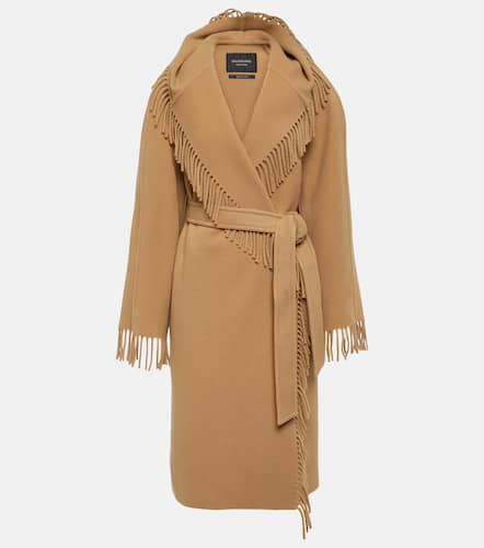 Balenciaga Fringed wool wrap coat - Balenciaga - Modalova