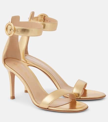 Portofino 85 metallic leather sandals - Gianvito Rossi - Modalova