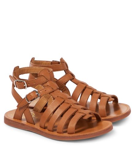 Plagette Gladiator leather sandals - Pom d'Api - Modalova