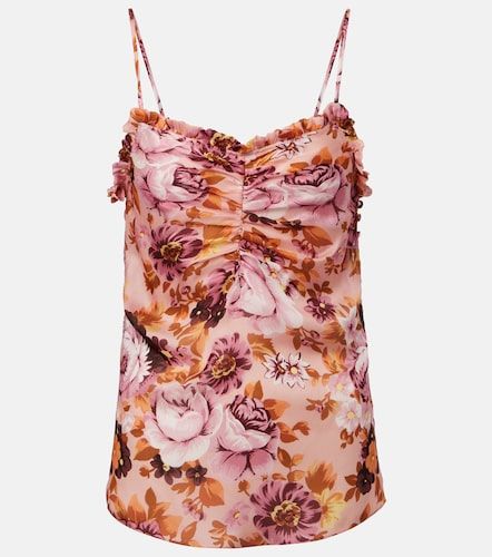Chloé Top lencero de seda floral - Chloe - Modalova