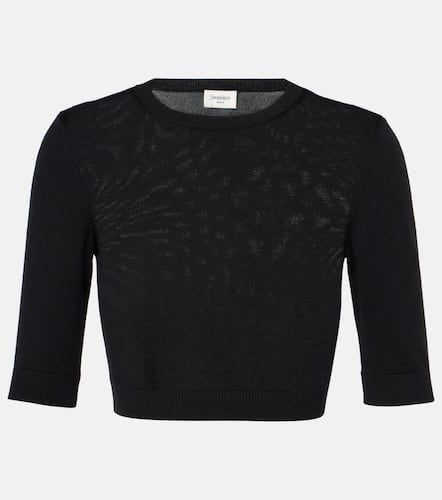 Saint Laurent Cropped wool top - Saint Laurent - Modalova