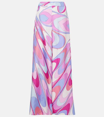 Iride silk twill wide-leg pants - Pucci - Modalova