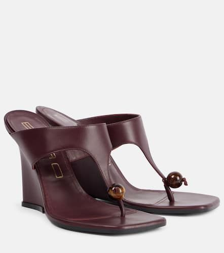 Etro 90 leather wedge sandals - Etro - Modalova
