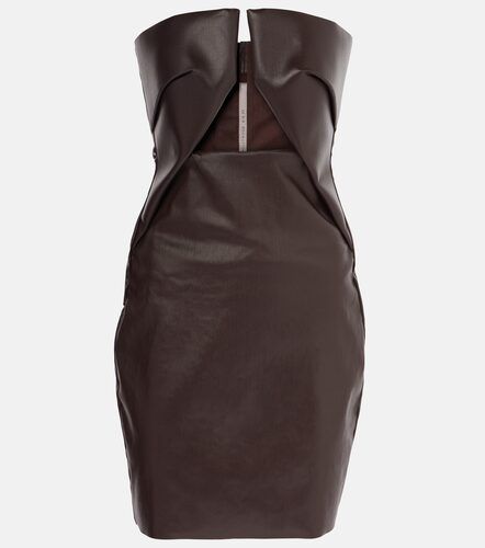Abito bustier in denim spalmato - Rick Owens - Modalova