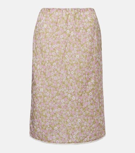 Falda midi de Re-Nylon floral con encaje - Prada - Modalova