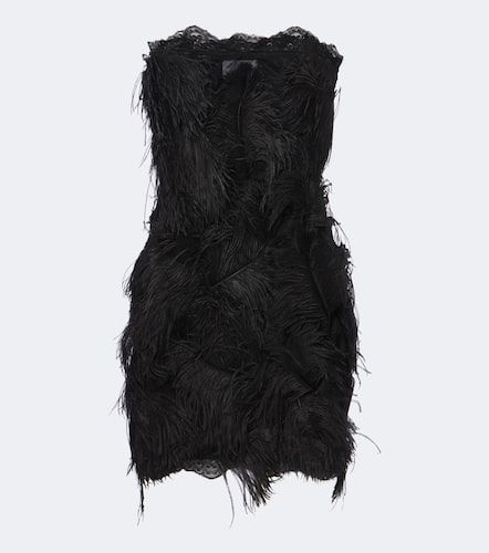 Feather-trimmed minidress - The Attico - Modalova